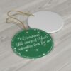 God Relentless Love Christmas Ornament Tree Decoration - Green