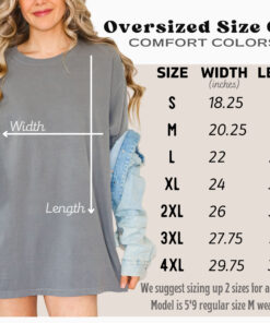 Color Comfort 1717 T-Shirt Size Chart