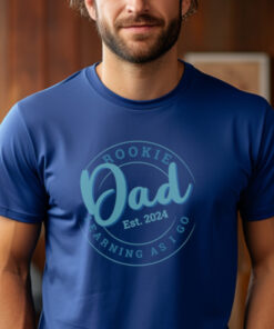 Royal Gildan Rookie Dad T-shirt