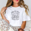 Woman in White Comfort Colors T-shirt Follow The Word