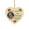 personalized, Baby's first Christmas heart shape custom baby, photo ornament, baby's name, baby's photo