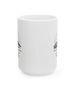 15 oz. white Coffee Mug with picture of night sky and the quote, 