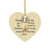 Personalized Heart Shape Memorial Ornament - Missing You This Christmas