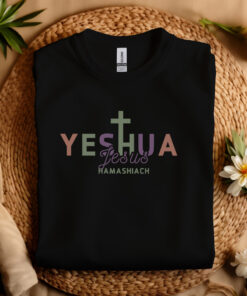 Black-Gildan_5000_T-Shirt_Folded_S1-1-Yeshua-Jesus-HaMashiach-written-in-multiple-colors