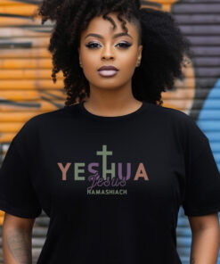 Black-TShirt-with-Yeshua-Jesus-HaMashiach-written-in-multiple-colors