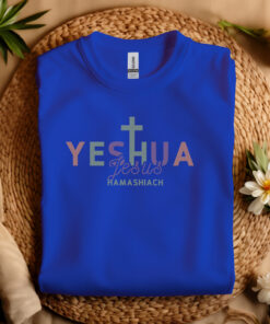 Royal Blue-Gildan_5000_T-Shirt_Folded_S1-1-Yeshua-Jesus-HaMashiach-written-in-multiple-colors