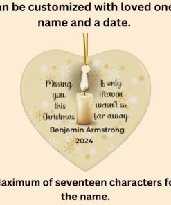 Personalized Heart Shape Memorial Ornament