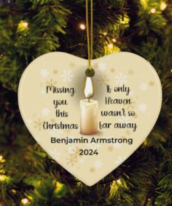 Personalized Heart Shape Memorial Ornament