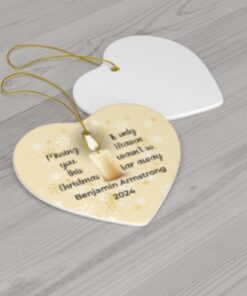 Personalized Heart Shape Memorial Ornament 3