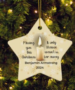 Personalized Star Shape Memorial Ornament