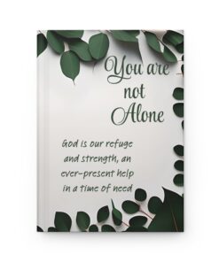 An Inspirational Journal with dark green border and the words, 