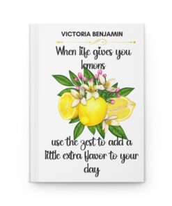 Personalized hardcover journal lined featuring a poem about 