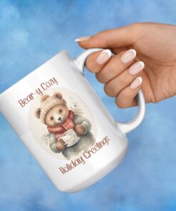 Beary Cozy Design15 oz ceramic coffee mug