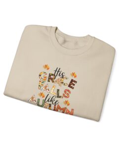 Sand colored flat lay folded Gildian 18000 Sweatshirt His Grace Falls Like Autumn Leaves