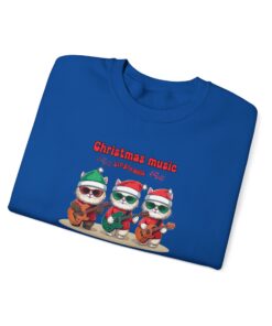 a-royal-blue-Gildan-1800-sweatshirt-that-says Christmas music is my favorite jam