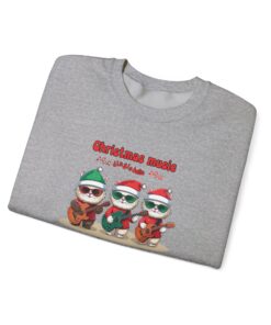 a-sport-gray-Gildan-1800-sweatshirt-that-says Christmas music is my favorite jam