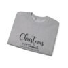 a-sports-grey-colored-Gildan-1800-Sweatshirt-that-saysChristmas-Gods-Relentless-Love-For-Us
