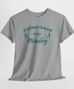 Sports grey Gildan T-shirt Fatherhood is my ministry