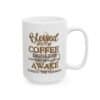 Blessed Are The Coffee Drinkers Cup Wrap shows a brown coffee cup with steam and the words 