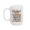 Blessed Are The Coffee Drinkers Cup Wrap shows a brown coffee cup with steam and the words 