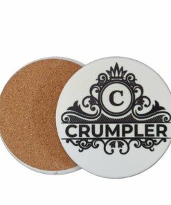 Black Monogram Ceramic Coaster