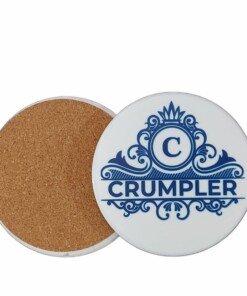 Blue Monogram Ceramic Coaster