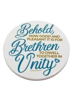 Christian Coaster Brothers Dwelling Together. Psalm 133:1 Bible