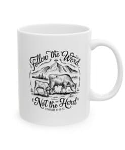 Western Christian Mug - Follow The Word Not The Herd