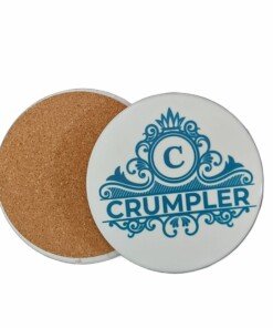 Turquoise Monogram Ceramic Coaster 