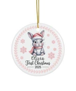 Alternative view of Personalized Ceramic Baby's First Christmas Ornament