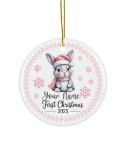 Personalized Ceramic Baby's First Christmas Ornament