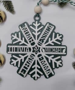 Family Names Snowflake Ornament