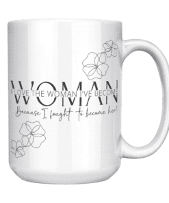Proud of the Woman I Have Become Mug 15 oz right view