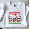 Christmas Music Sweatshirt folded white