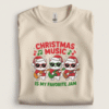Christmas Favorite Jam Kittens T-Shirt sand color folded
