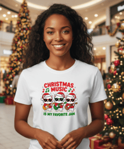 Christmas Favorite Jam Kittens T-Shirt White