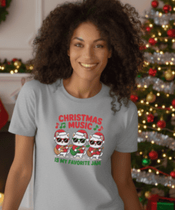 Christmas Favorite Jam Kittens T-Shirt Sports grey