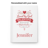 personalized Christian Valentine journal cover