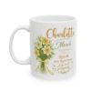 Personalized March Birth Flower Mug