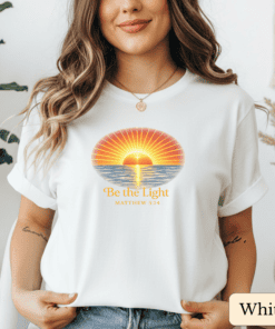 White Christian Be the Light T-shirt