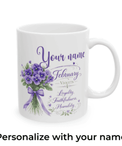 Alternative view of Personalized February Birth Flower Mug