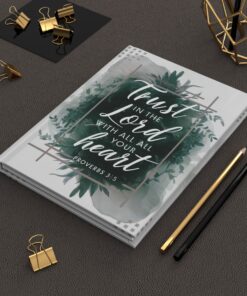 Alternative view of Proverbs 3:5 Hardcover Journal — Trust in the Lord Matte Faith Notebook