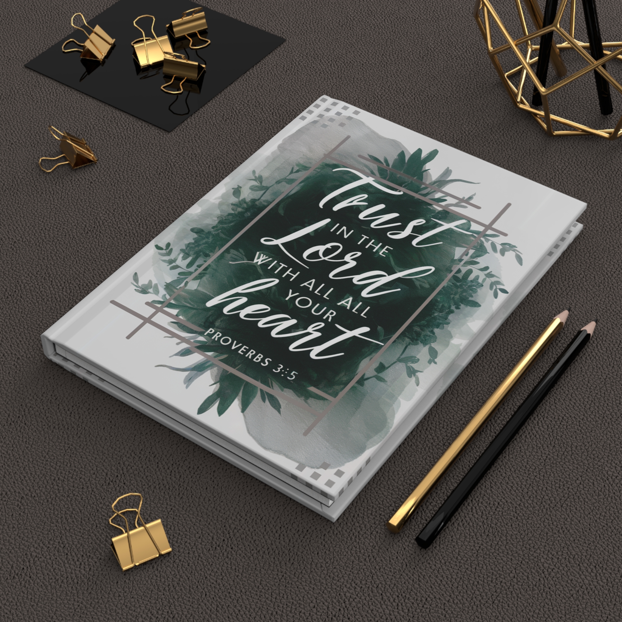 Proverbs 3:5 Hardcover Journal — Trust in the Lord Matte Faith Notebook - Image 2