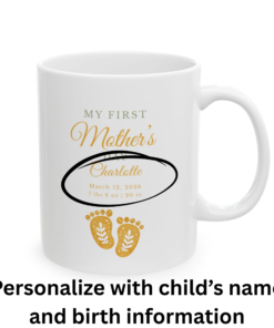 Alternative view of Personalized First Mother's Day Yellow Mug