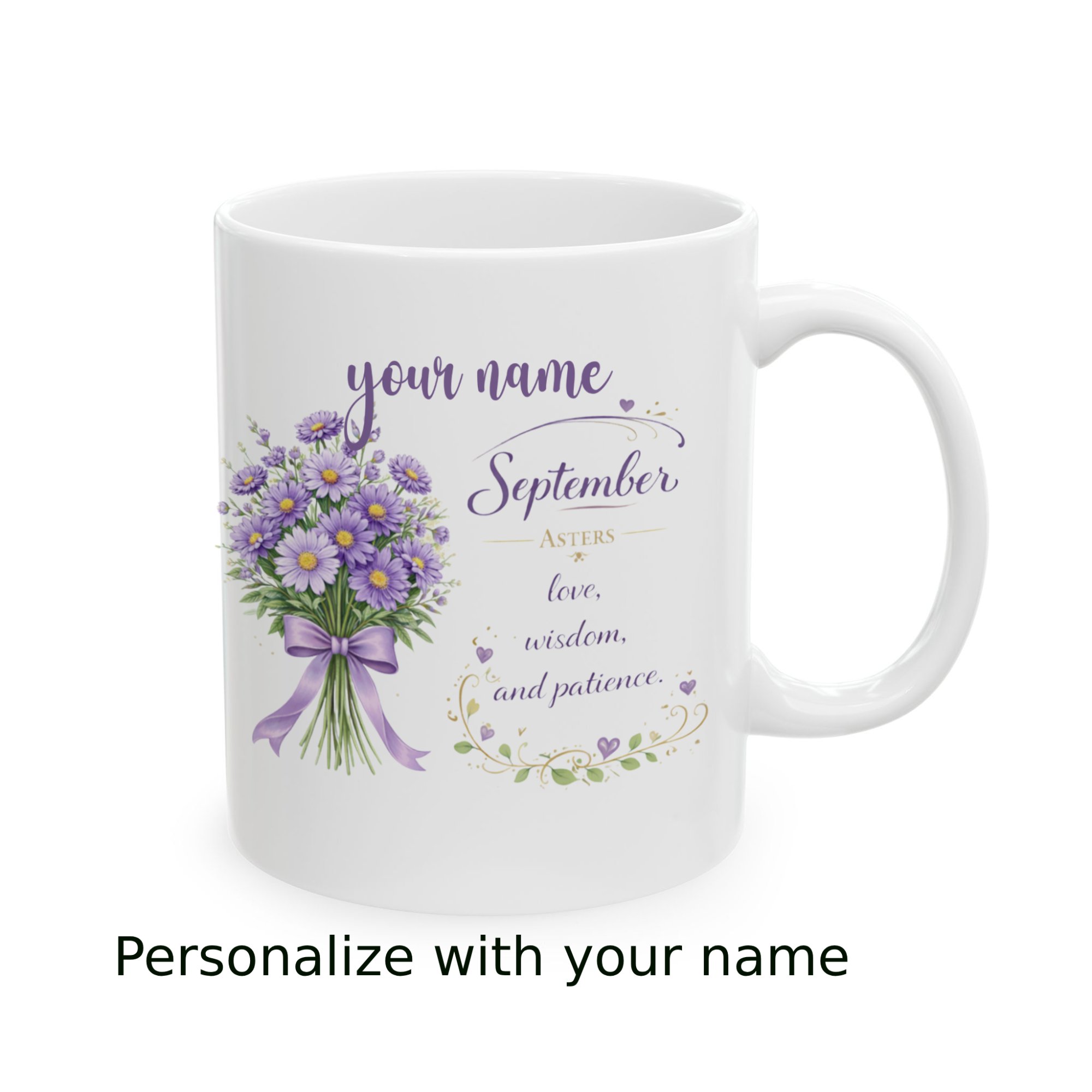 Personalized September Birth Flower Mug - Image 2