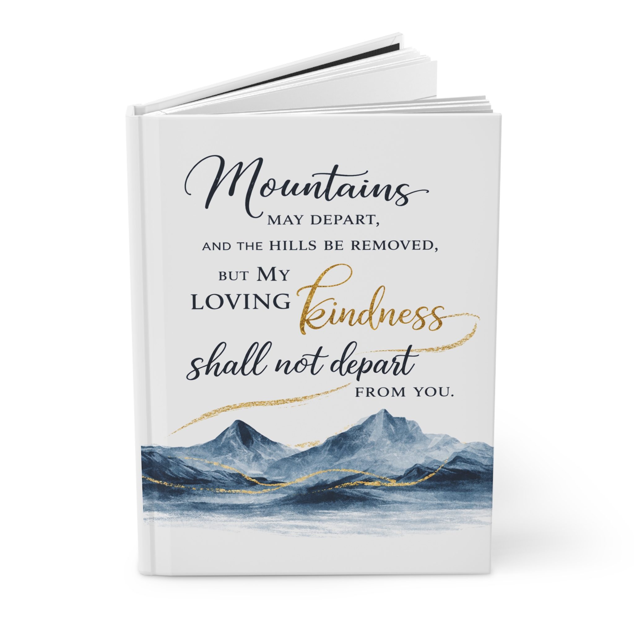 Isaiah 54:10 Christian Journal, Mountains May Depart Bible Verse Notebook - Image 4